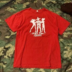 Alstyle red‎ white graphic tee humor y2k vtg mens m/18